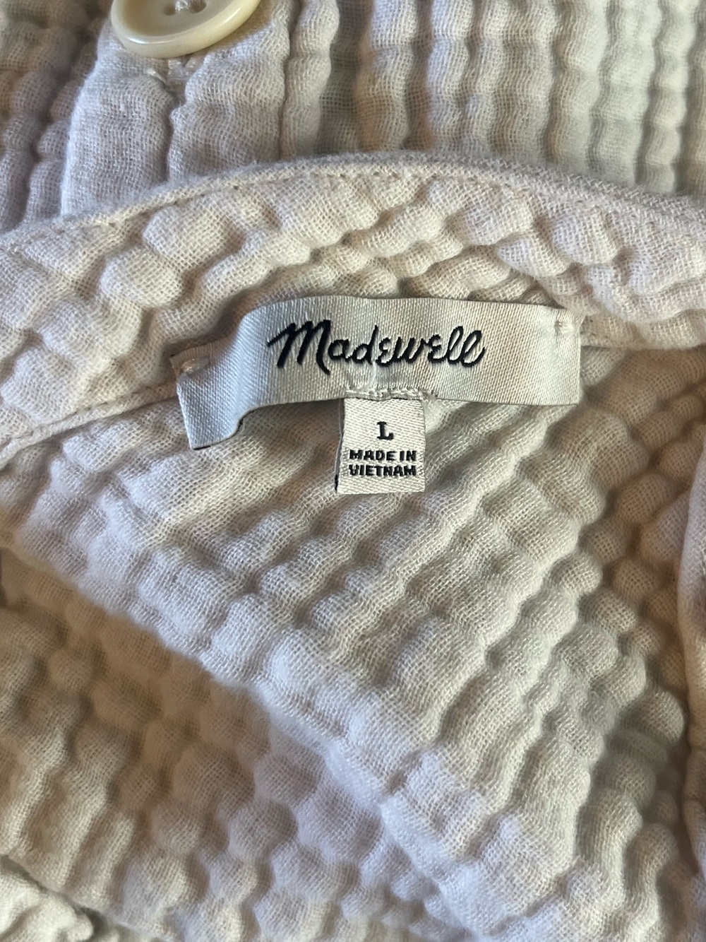 Madewell Lightspun Renwood Button-Back Top | Size Large - Picture 7 of 7